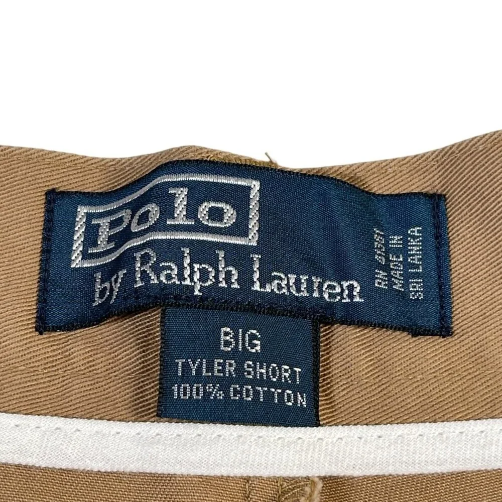 Polo Ralph Lauren Shorts Mens 50B Big‎ Khaki Tyler Chino Classic Pleated 3